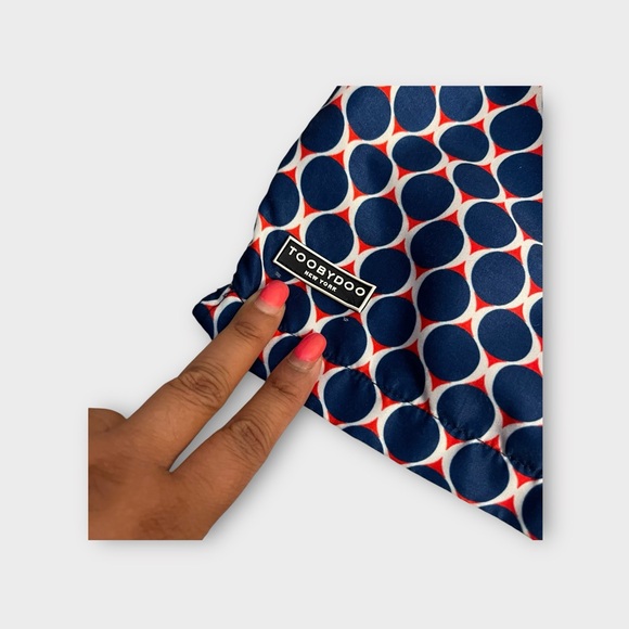 Toobydoo Red & Blue Circle Shape Pattern  Swim Trunks - Picture 2 of 6